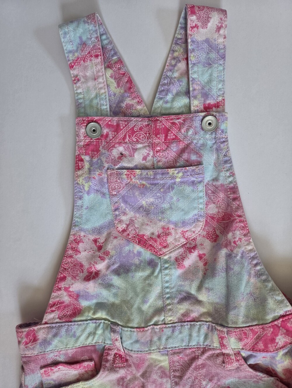Bundle of 2 overalls skirt and shorts tie dye corduroy girls 5T/6T - Picture 2 of 6